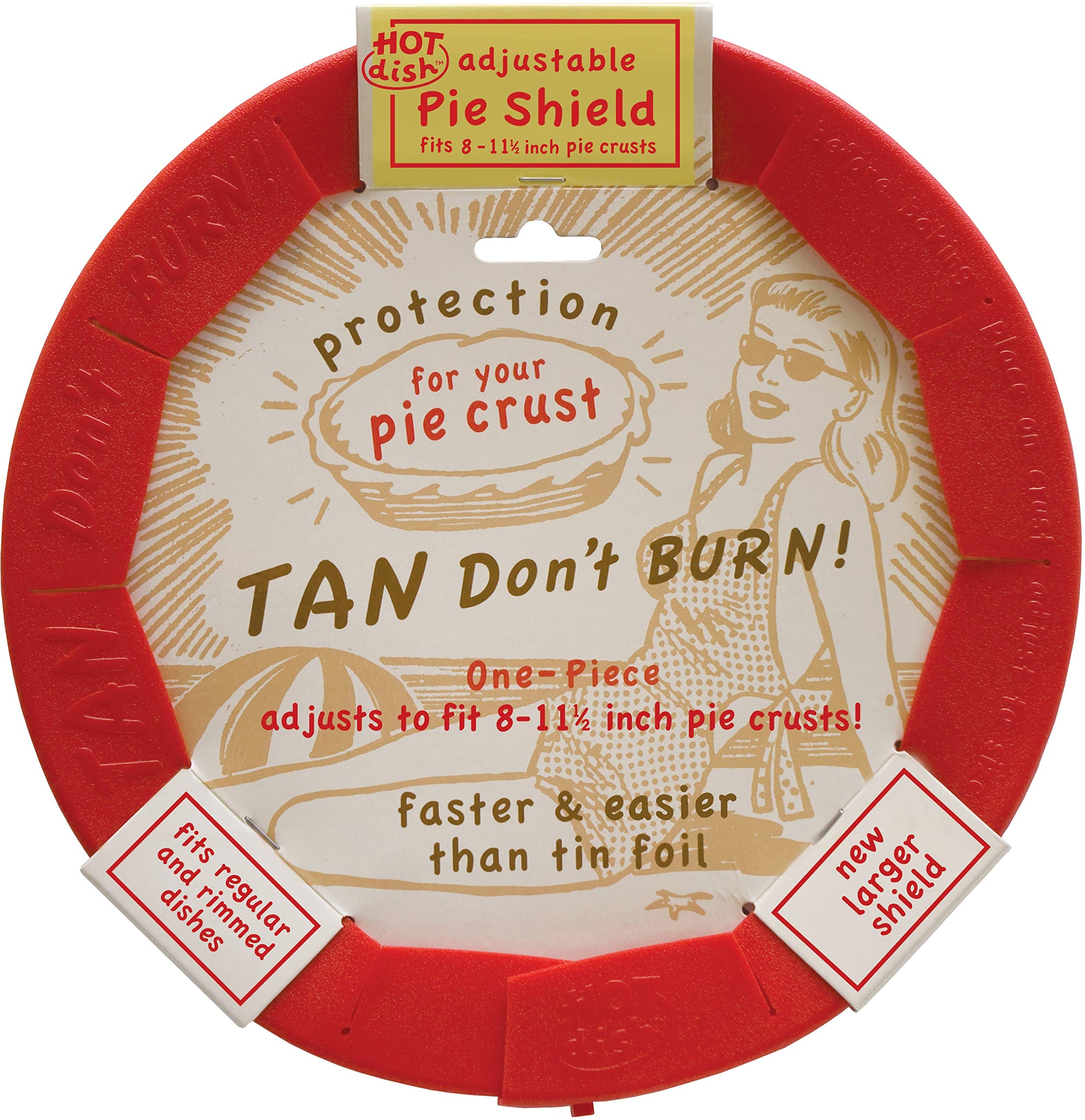 Talisman Designs silicone shield centered on crust for a golden center glow.