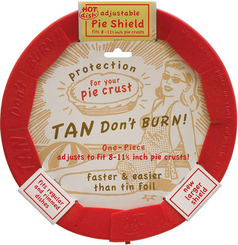 Talisman Designs silicone shield centered on crust for a golden center glow.