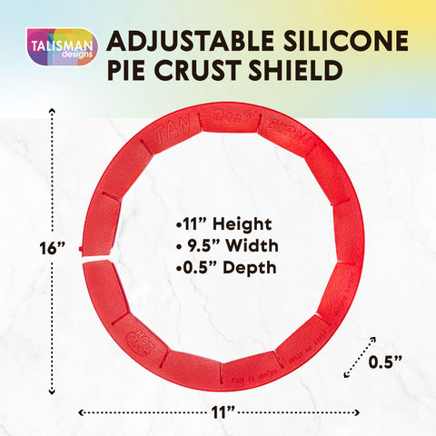 Talisman Designs pie shield in use for evenly browning center