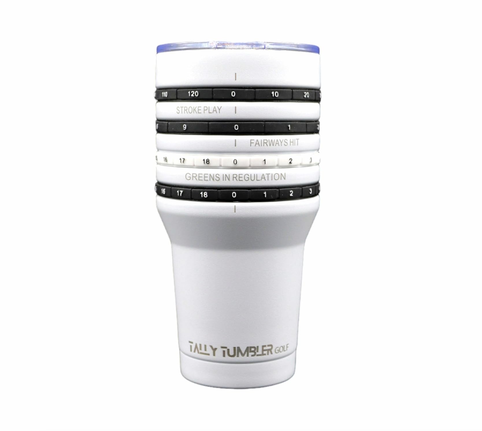 Tally Tumbler Golf 30oz stainless steel on display showing durable build and cup-holder fit.
