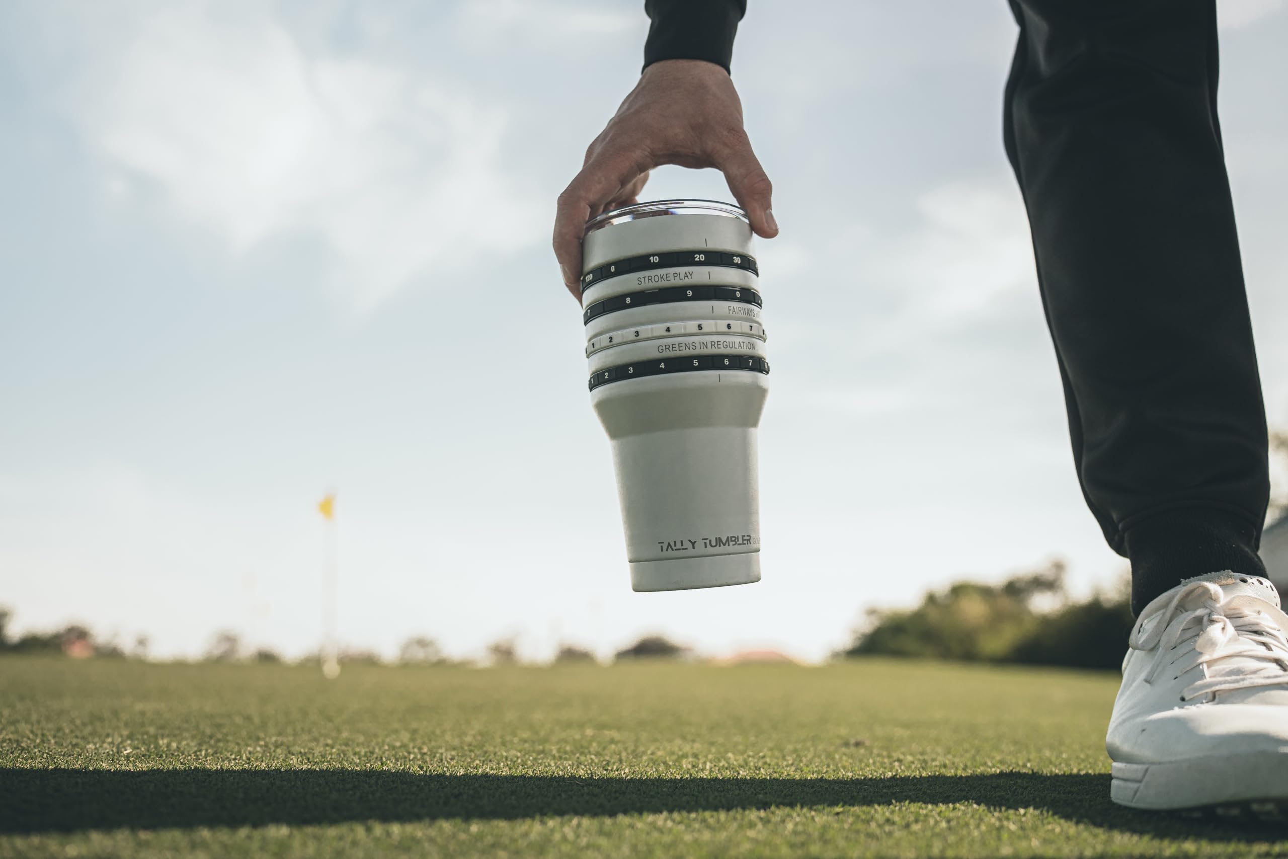 Tally Tumbler Golf cup-holder friendly size fits most carts.
