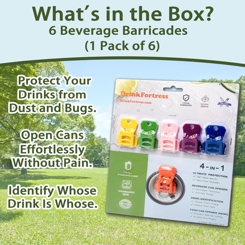 Talulumix CanGuard six-color set keeps drinks organized at gatherings.