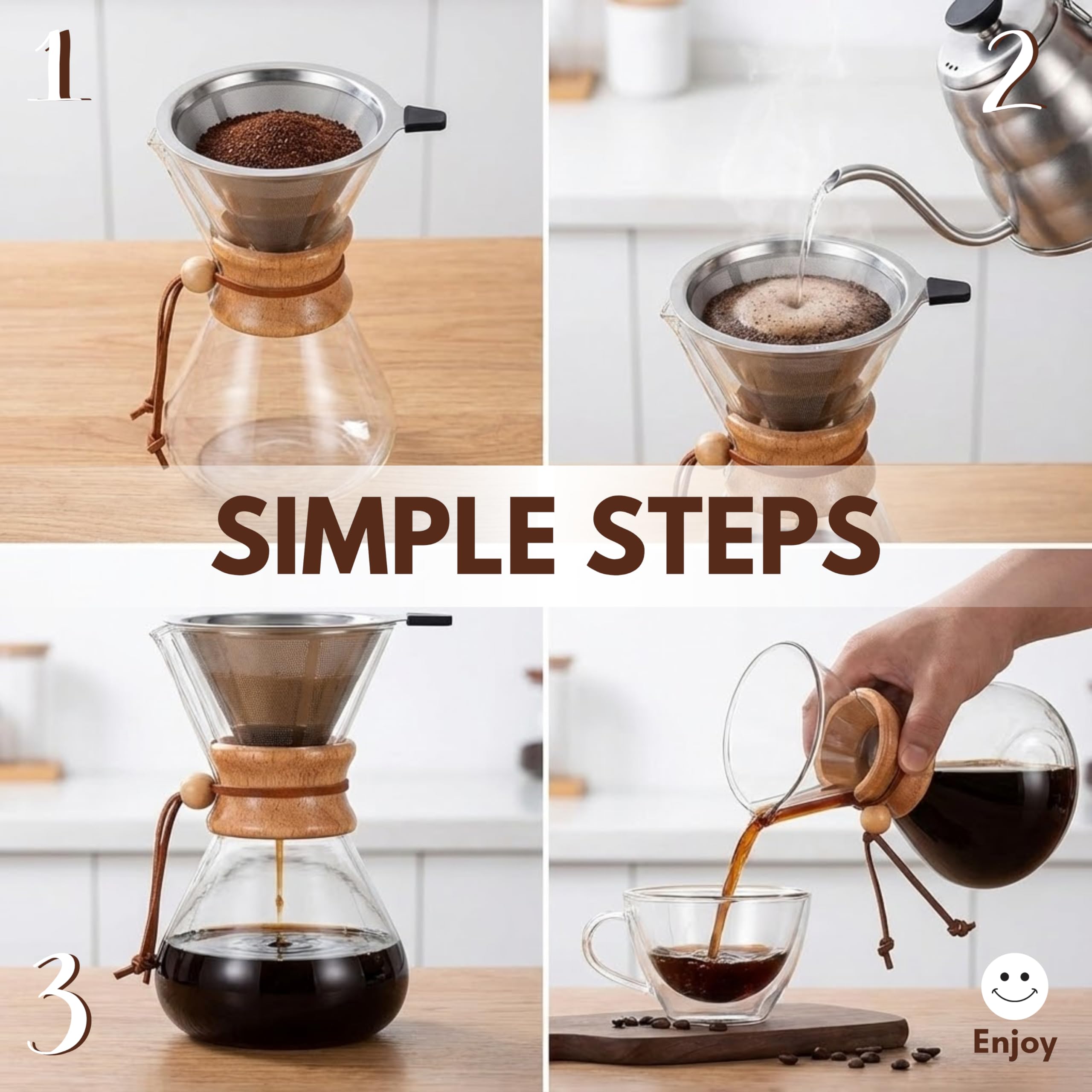 Tamimarch home and camping coffee carafe supports versatile brewing.