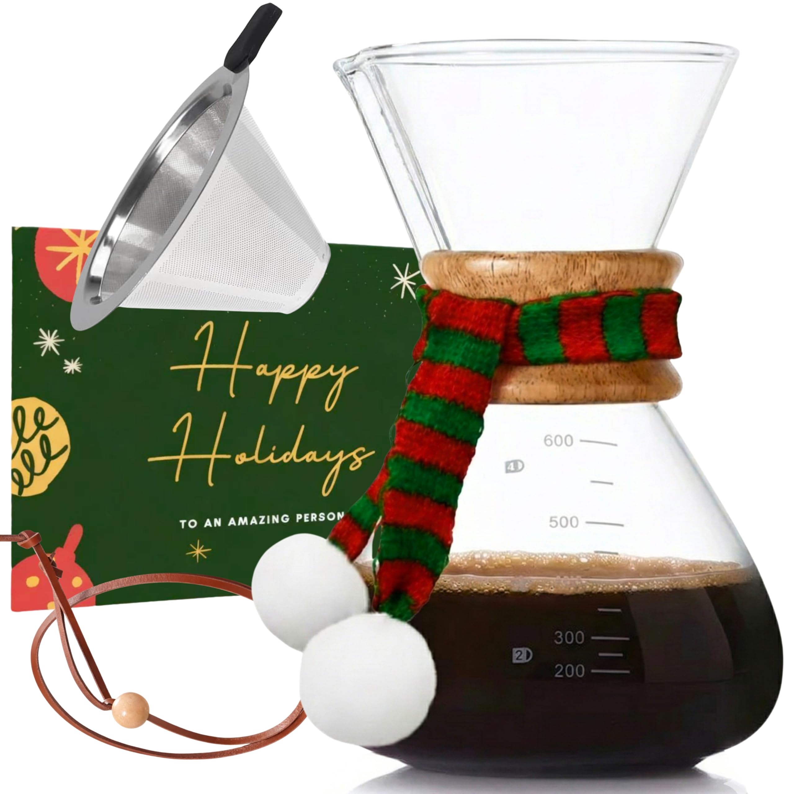 Tamimarch pour-over borosilicate glass coffee maker showcases clarity and heat resistance for flavorful brews.