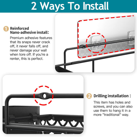 Tamomic traceless adhesive installation on smooth surfaces is easy and secure.