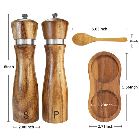 8-inch two-pack grinders suit home kitchens and casual dining.