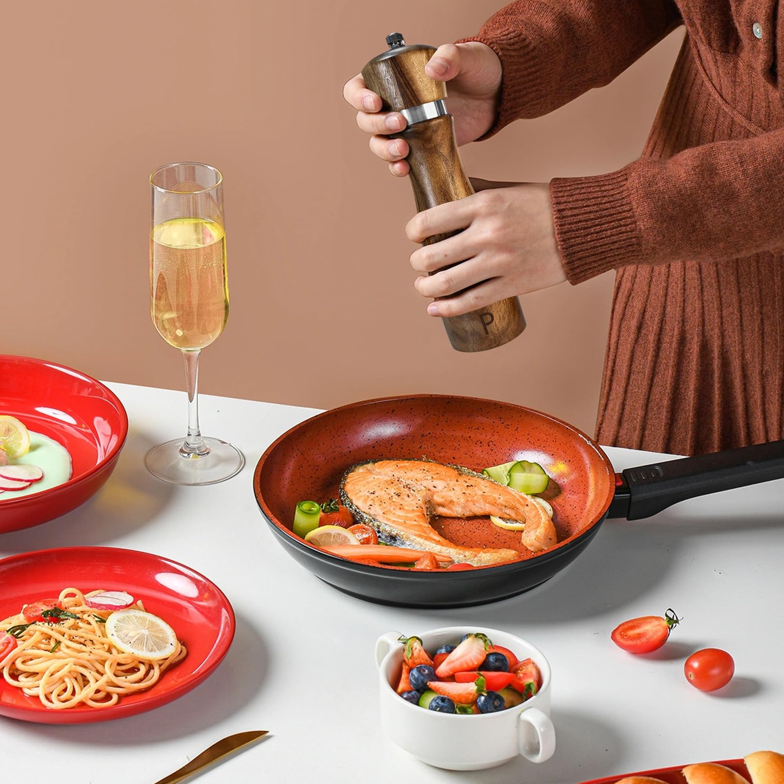 Includes a refill spoon; salt and pepper are not included.