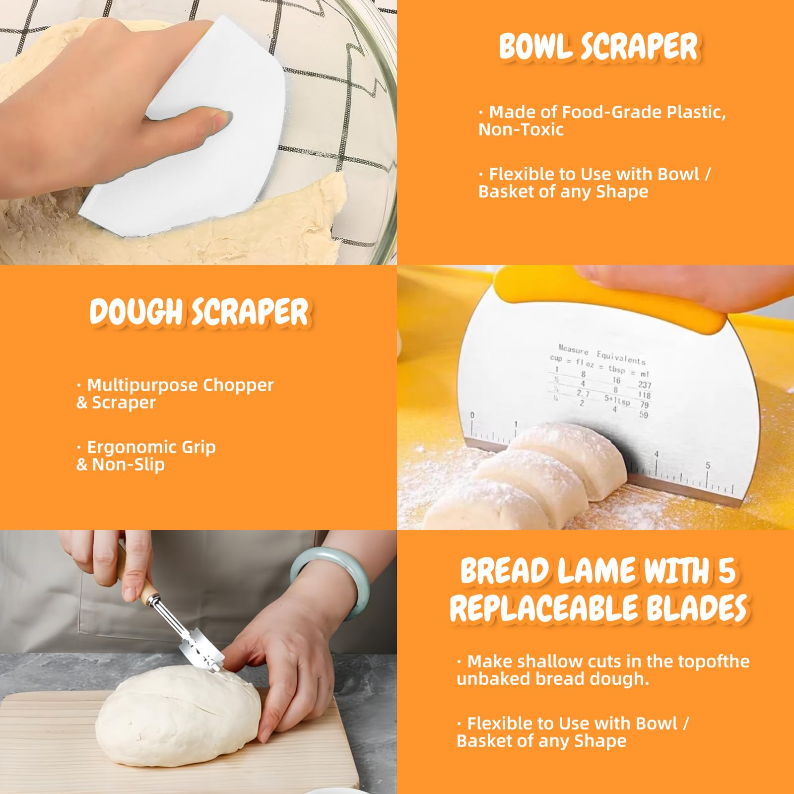 Tanedar linen liner helps maintain dough shape in proofing baskets.