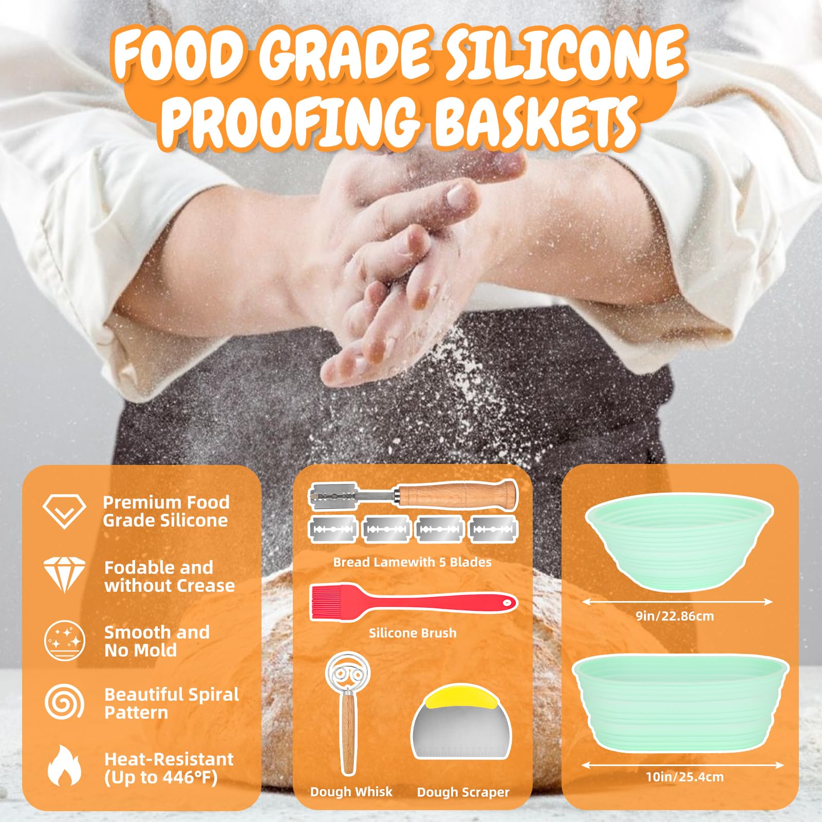 Tanedar silicone baking mats large for rolling dough and reusable baking surface.