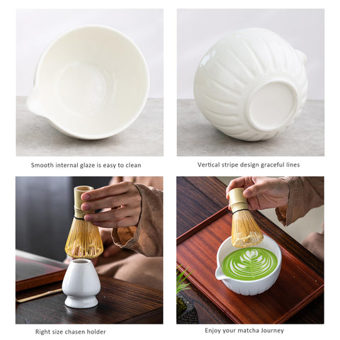 TANG PIN bamboo scoop detail for precise measurement of matcha.