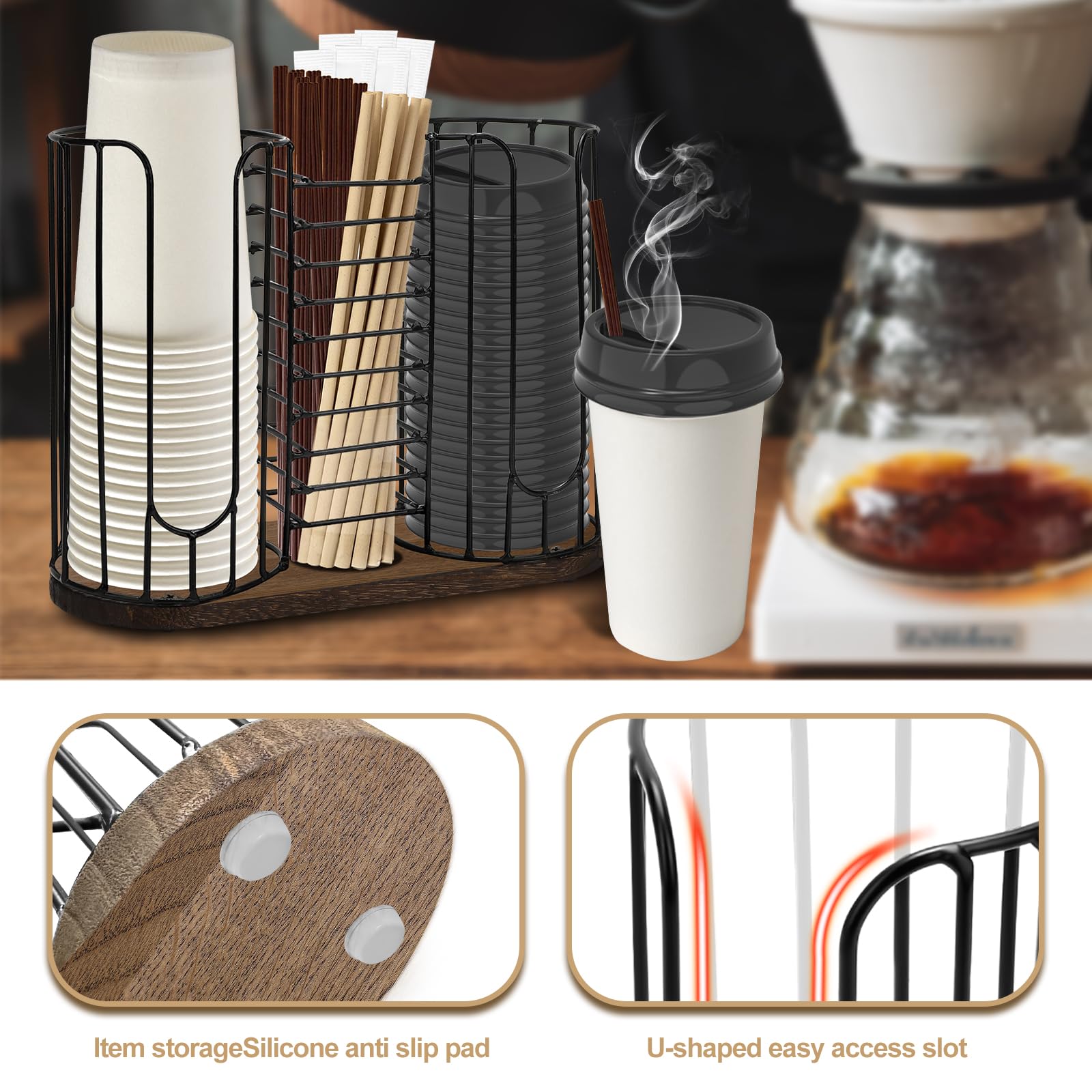 Tanggiteck cup lid storage showcases lids at a glance, streamlining setups.