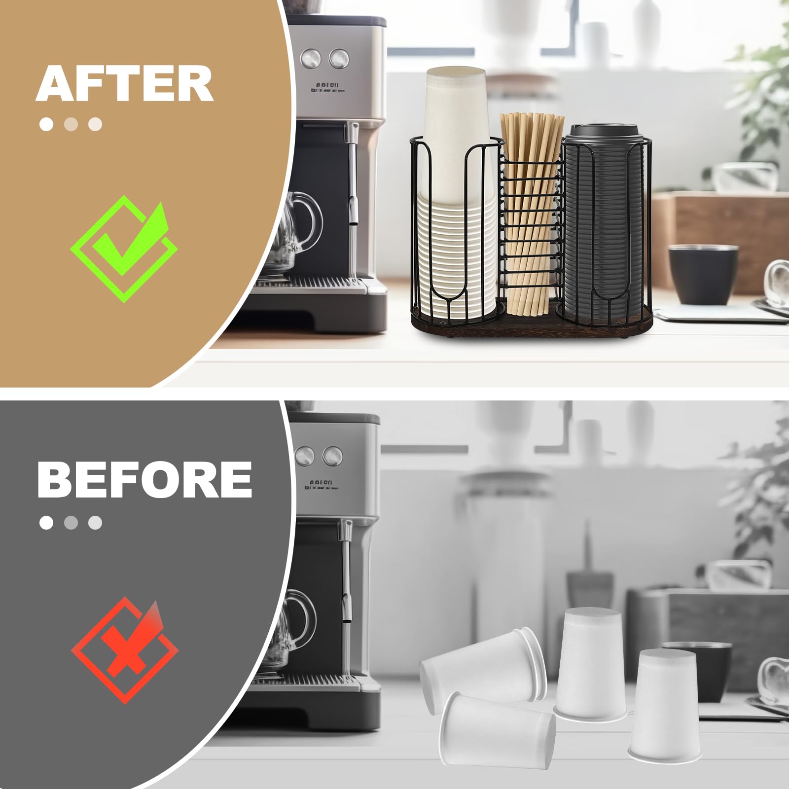 Tanggiteck straw and cup arrangement supports clean and accessible beverage prep.