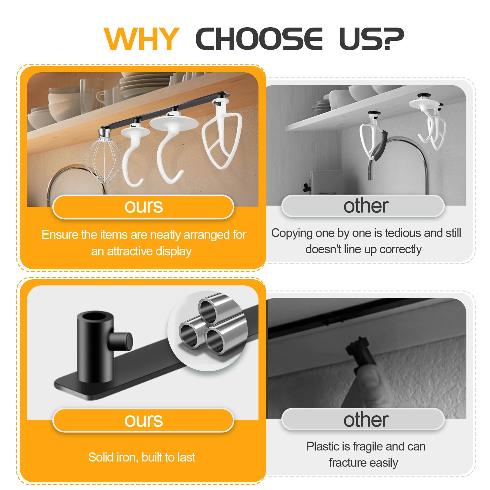 Tanggiteck under-cabinet mount keeps countertops clear and organized