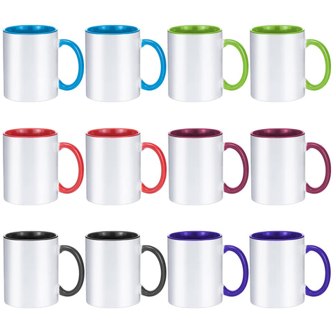 TANGLONG sublimation mugs 11oz with colorful exterior for personalized designs