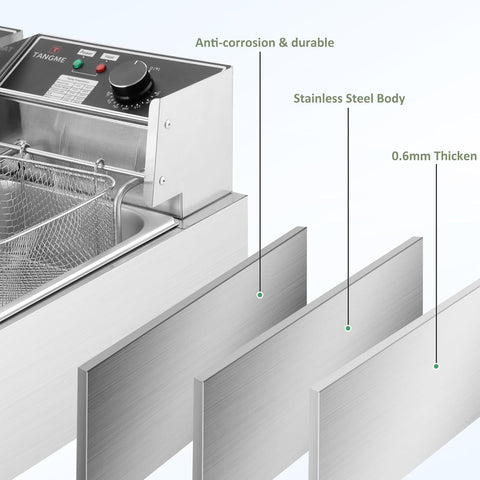 Tangme 0.8mm thick stainless steel tank ensures long-lasting performance.