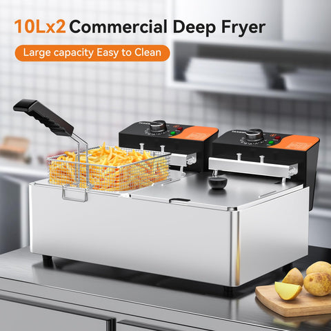 TangMe fry baskets with hooks for drainage and easy cleaning