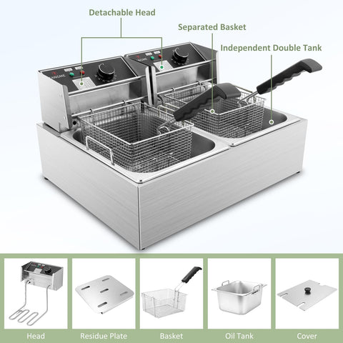 Tangme lid with oil splash guard helps keep the workspace clean during operation.