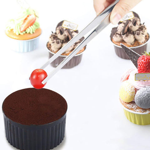Tangoowal 12-inch tweezers shown as dishwasher safe for easy cleanup