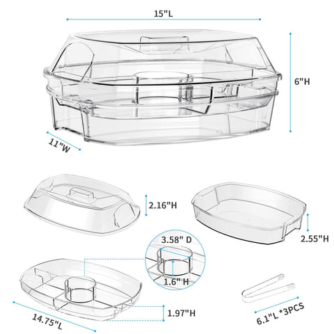 Removable ice container under the lid keeps the display cool while serving