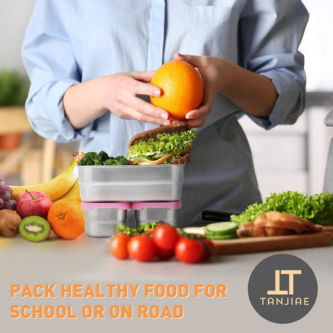 Tanjiae stainless steel containers resist odors and clean easily after meals.
