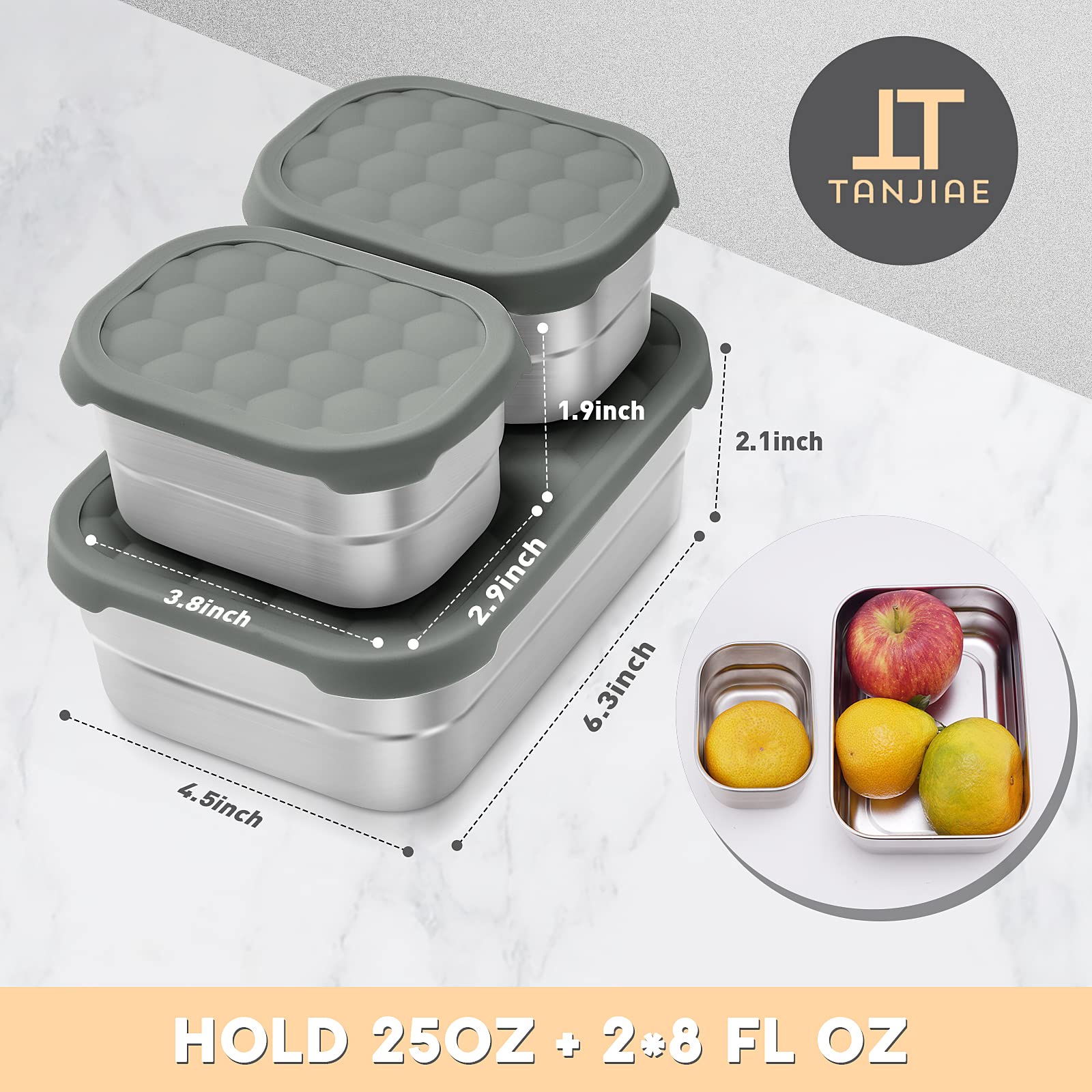 Tanjiae stackable design saves cabinet space for busy families.