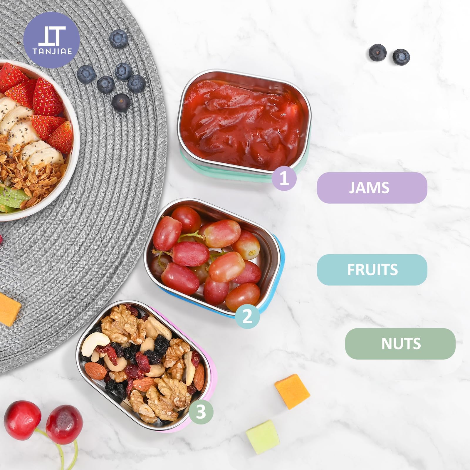 Tanjiae Snack Pro keeps snacks fresh in the fridge or lunch bag.