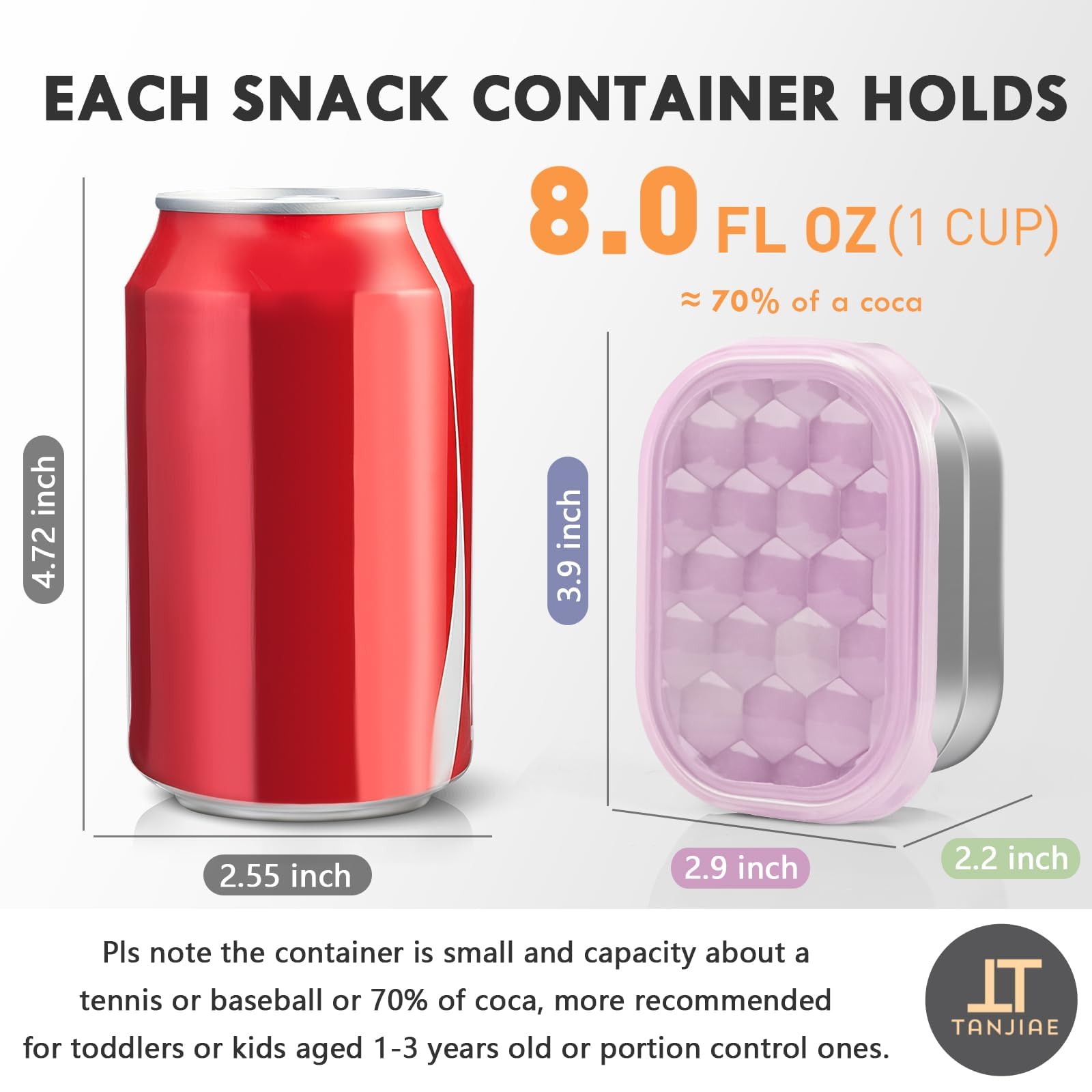 Tanjiae Snack Pro silicone lid closeup highlights leak-proof seals for on-the-go snacks.