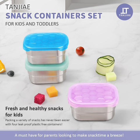 Tanjiae Snack Pro stainless steel lunchbox with smooth finish for everyday use.