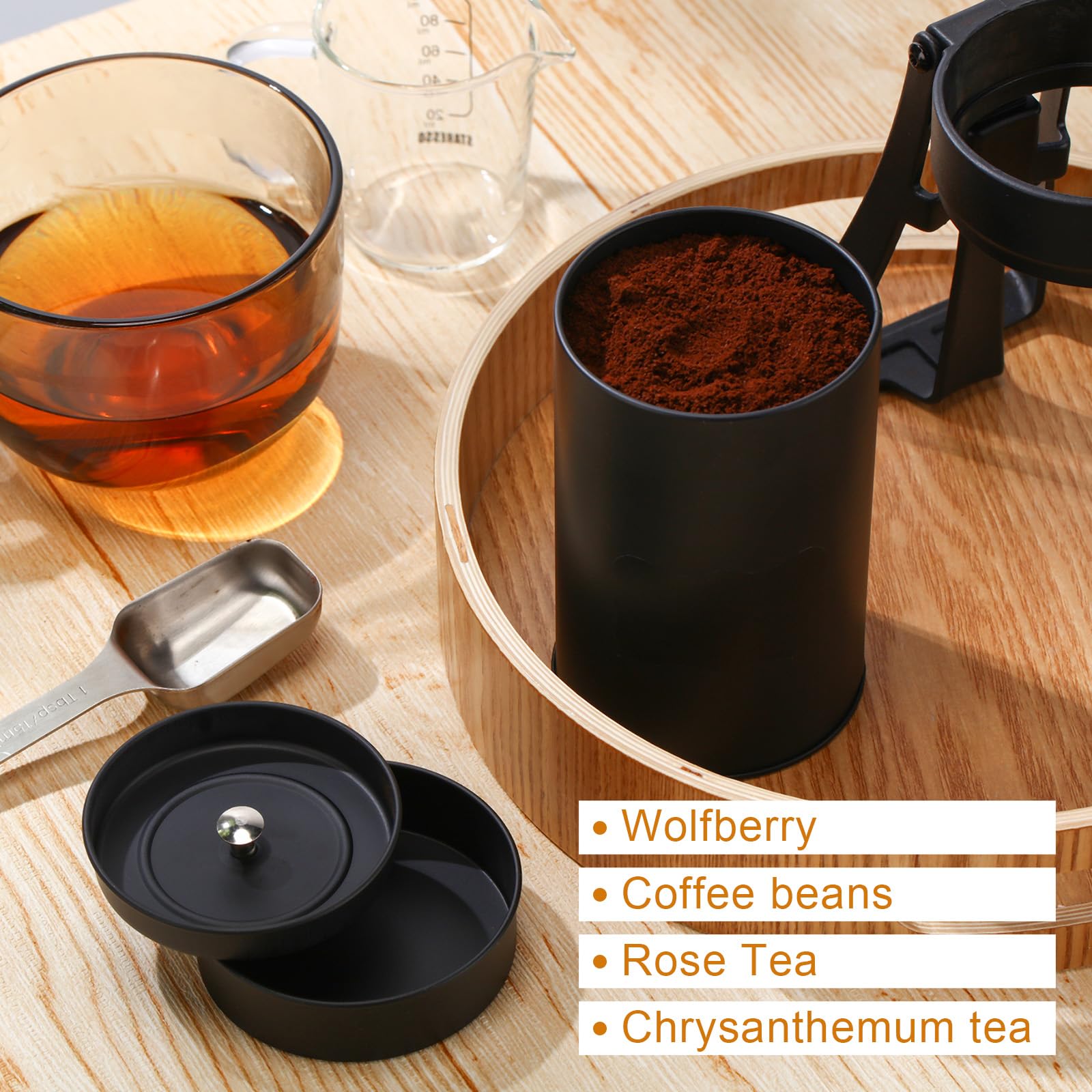 Tanlade versatile storage tins suit tea, spices, coffee, and gifts.