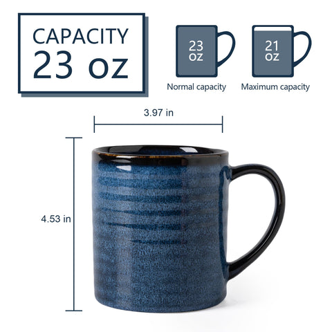 TaoTaojarvie big belly mug offers generous 23 oz capacity for ample servings