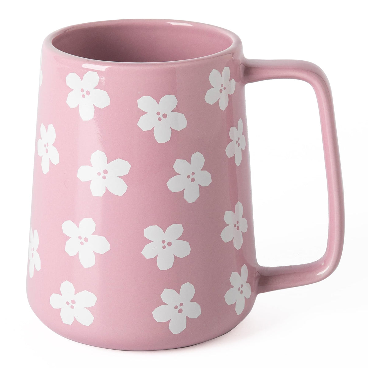 TaoTaojarvie ceramic mug with violet floral design, 24oz, ideal for bold coffee moments