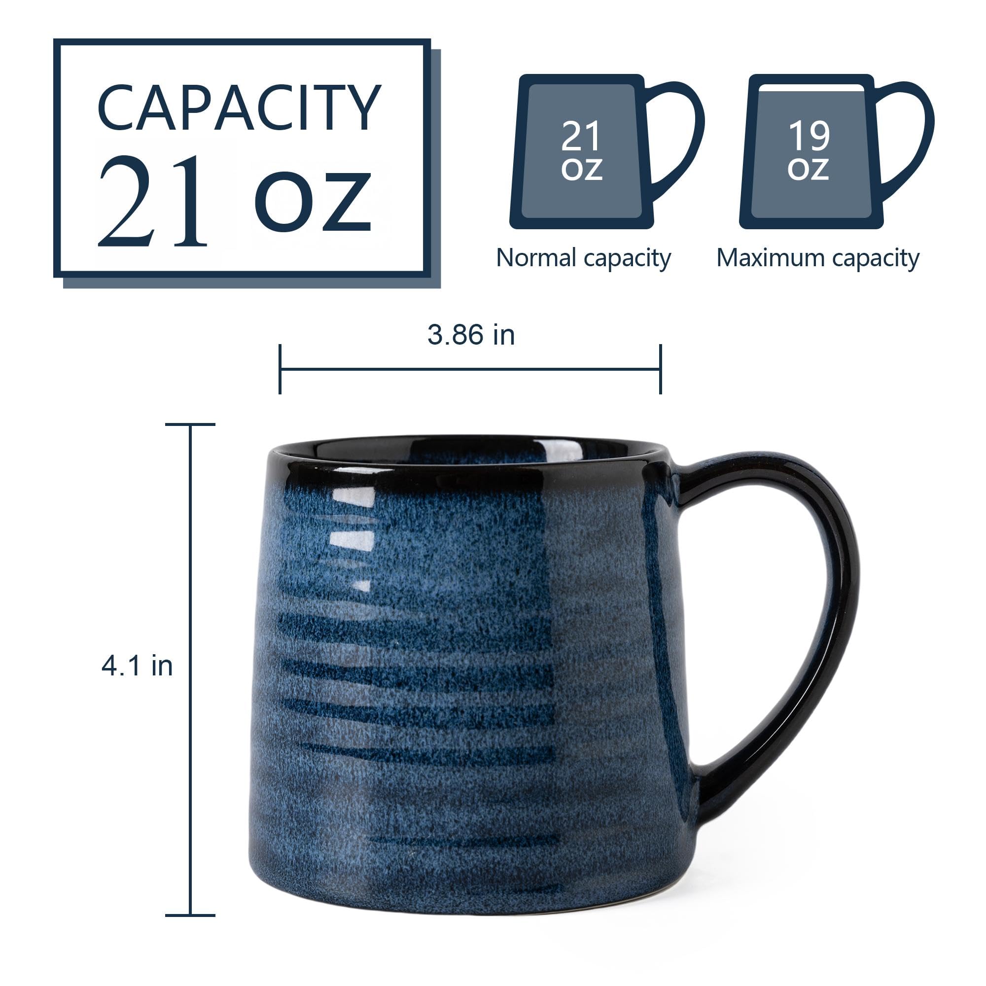 TaoTaojarvie large-handle mug offers a comfortable grip for latte or tea.