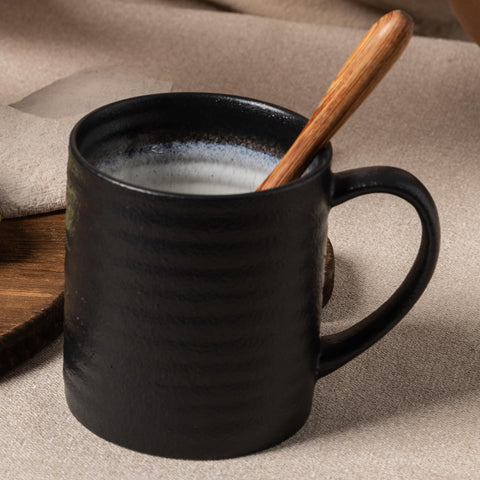 TaoTaojarvie matte glaze mug shows artisanal finish with unique kiln variations