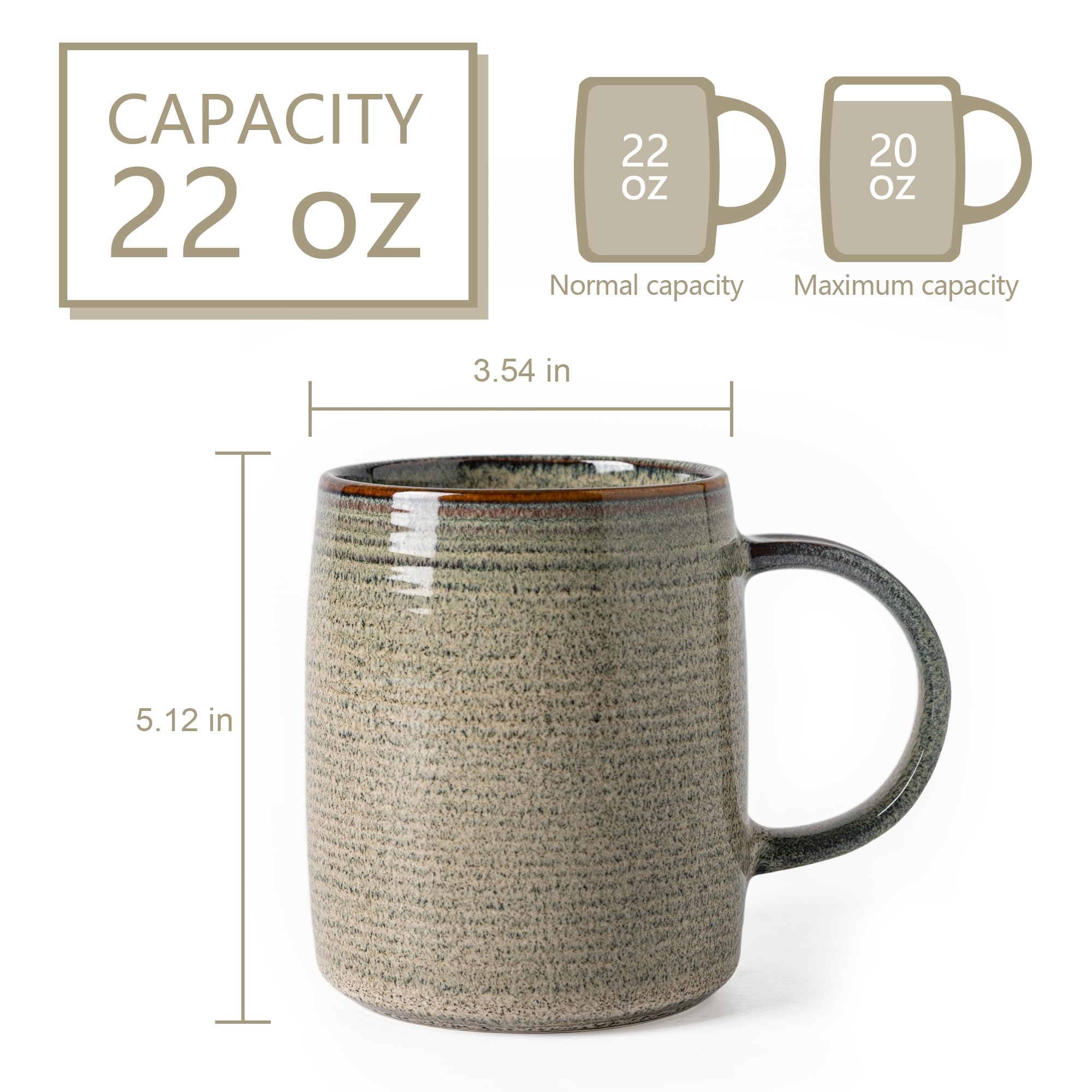 TaoTaojarvie mug with large handle for easy lifting of hot beverages.