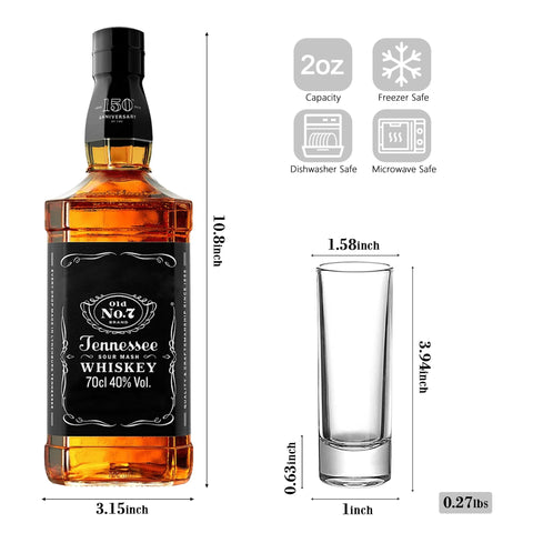 TAOUNOA tall shot glasses with sleek silhouette elevating bar service and party pours.