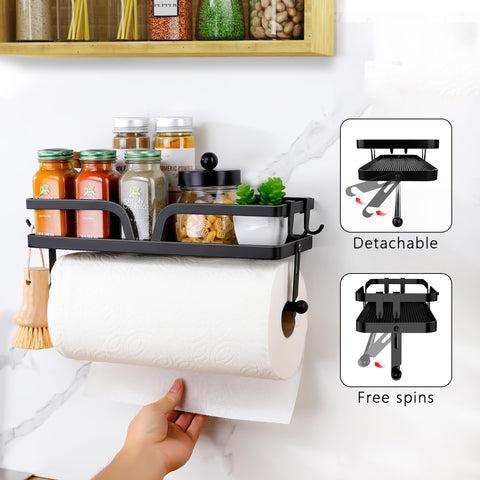 Taozun spice rack shelf keeps seasonings organized and accessible during meal prep.