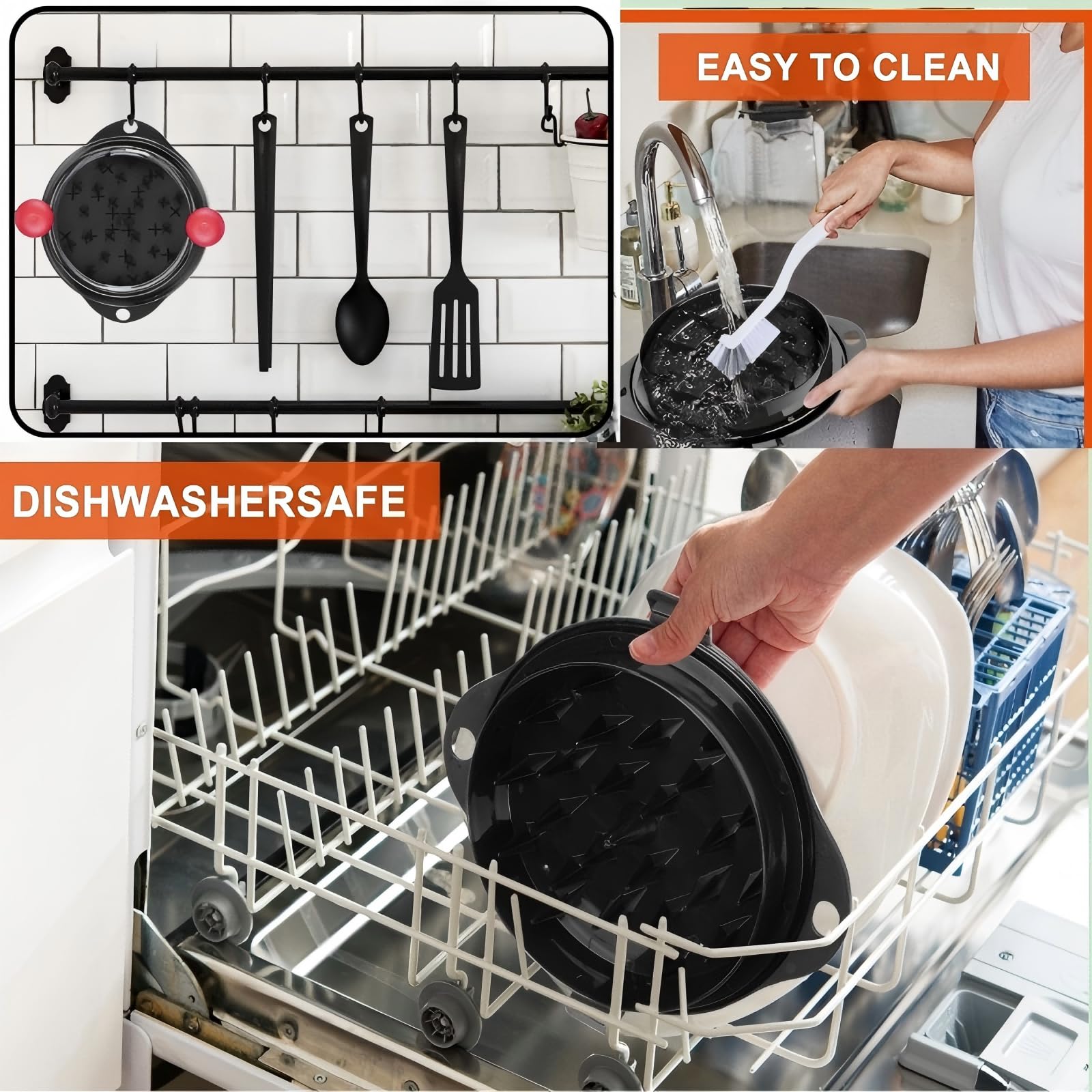 TAREG anti-slip base provides stable shredding on countertops during busy prep.