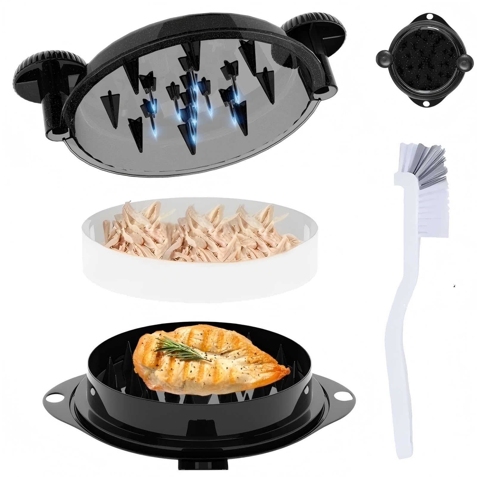 TAREG chicken shredder claws enable fast shredding of cooked meats.
