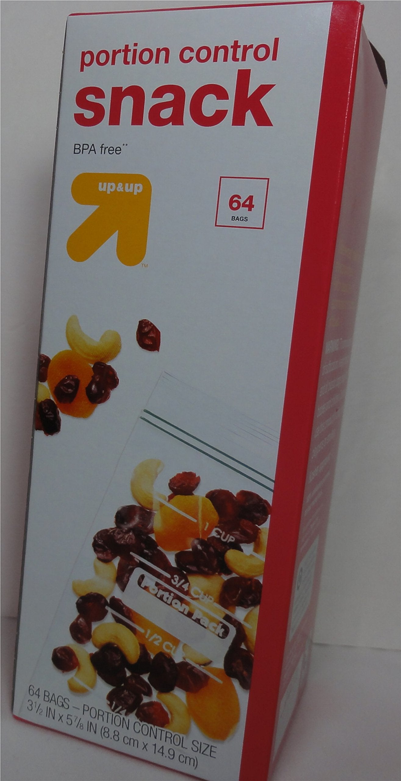 TARGET portion-control snack bags packaging demonstrates BPA-free design for organized storage.