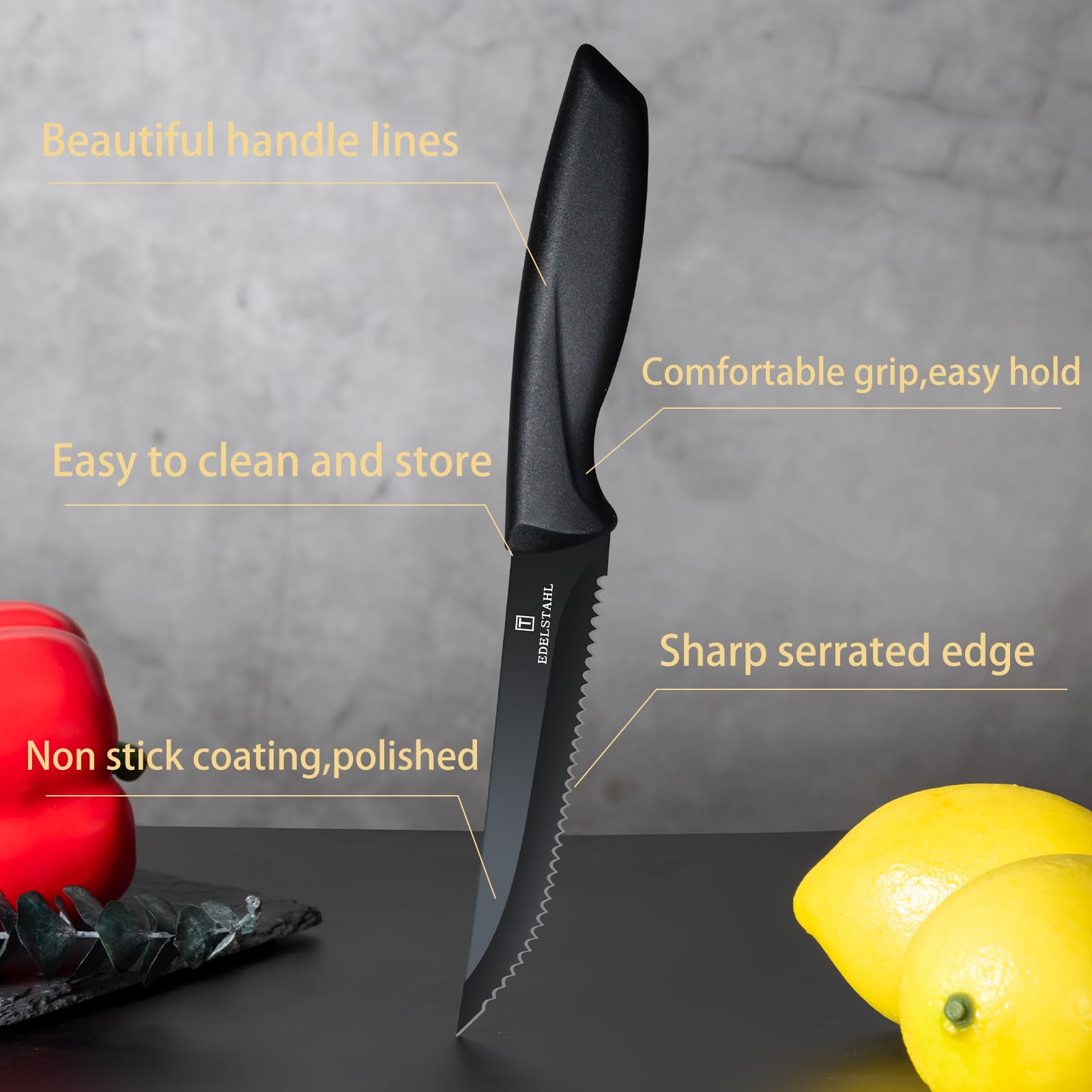 Targzier dishwasher safe steak knife set ready for easy cleanup.