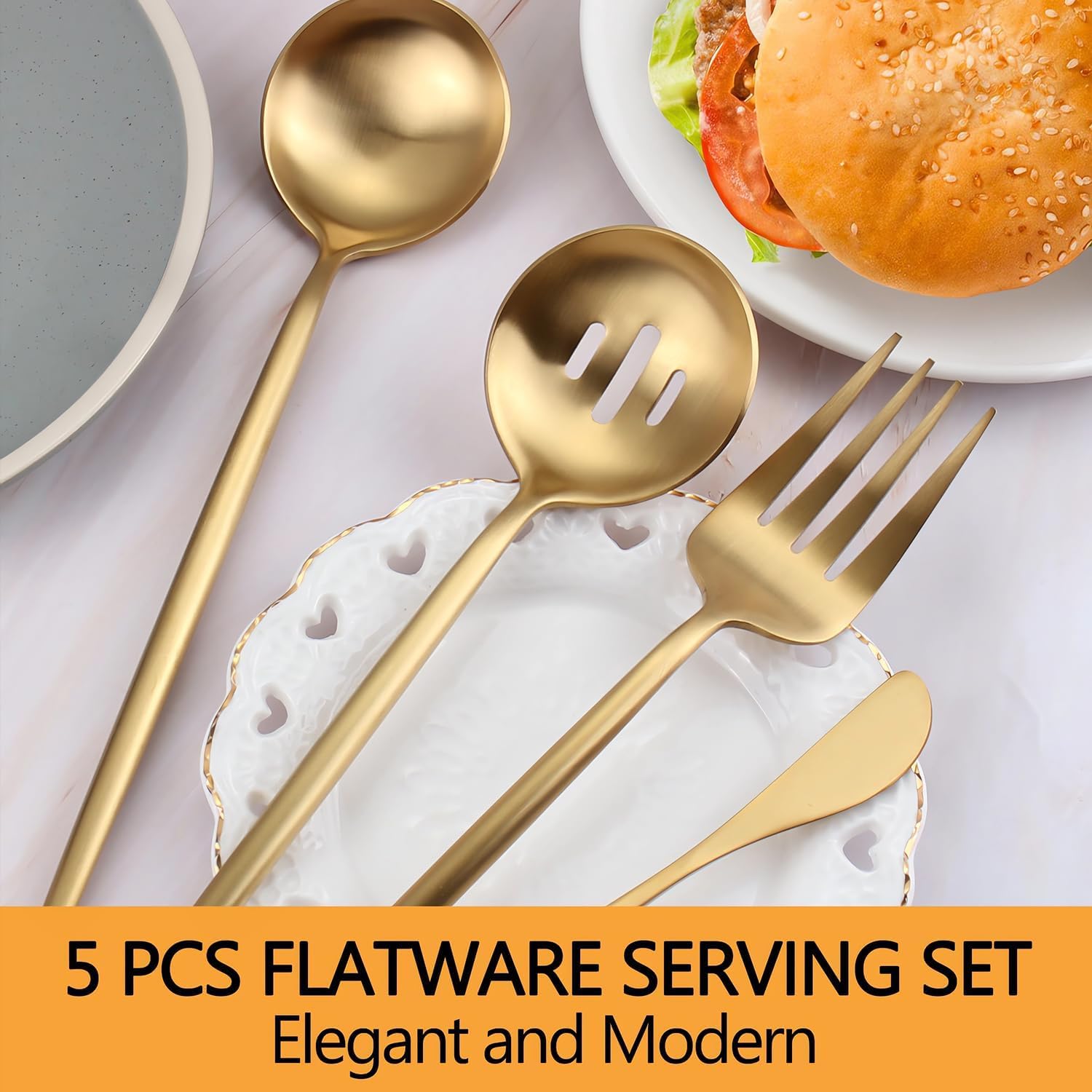 Targzier flatware set on tabletop, complements stylish dining and entertaining.