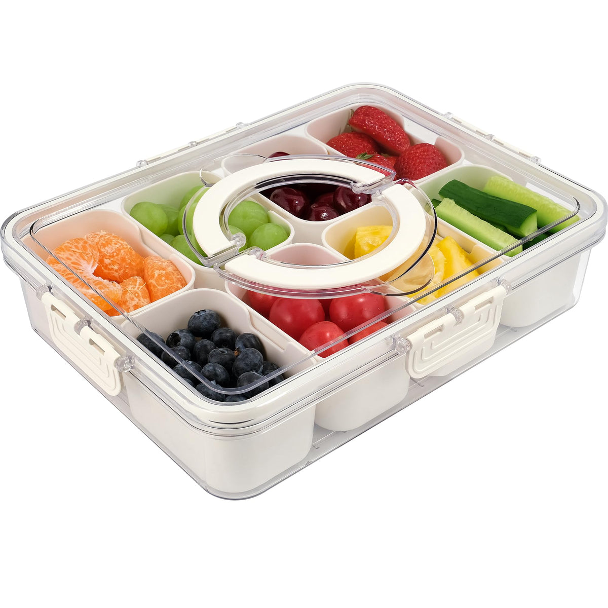 TAROSE Snackle Box with 8 compartments kept organized for varied snacks