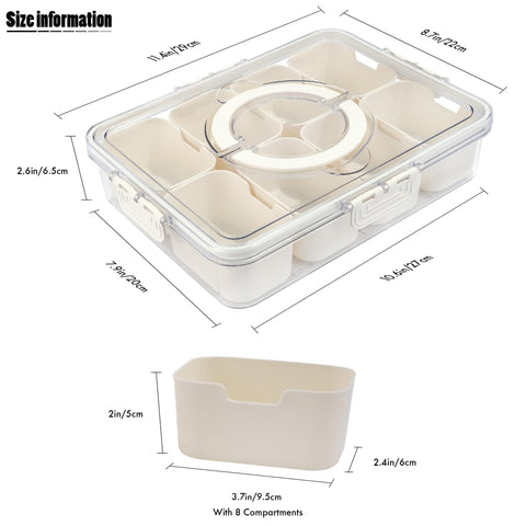 TAROSE Snackle Box lid and handle for easy carrying and stacking