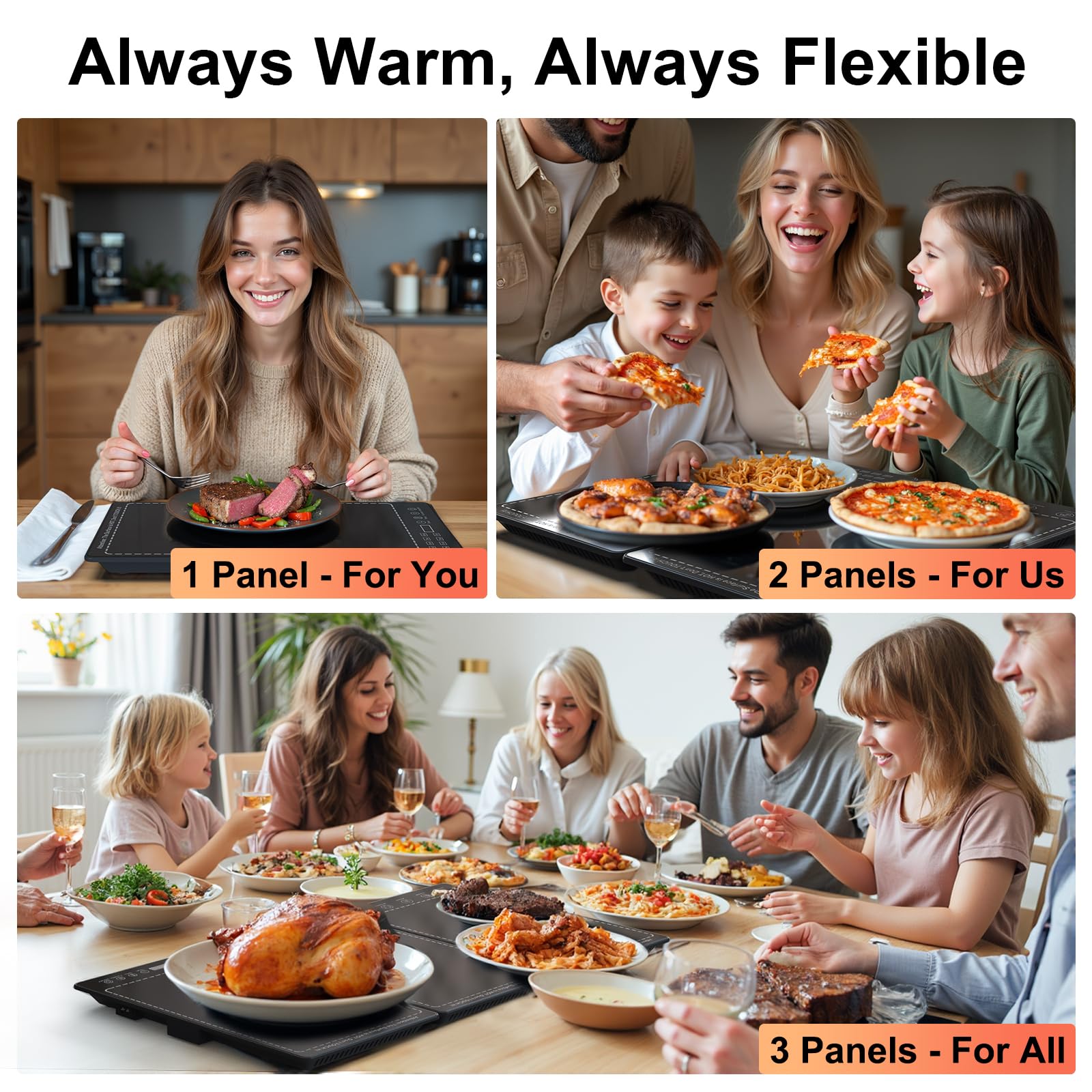 TAROVENN warming mat with 10 heat settings delivers precise, even warmth.