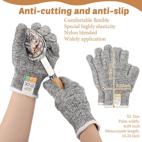 Tarpop stainless steel oyster knife cuts cleanly through shells with minimal effort.