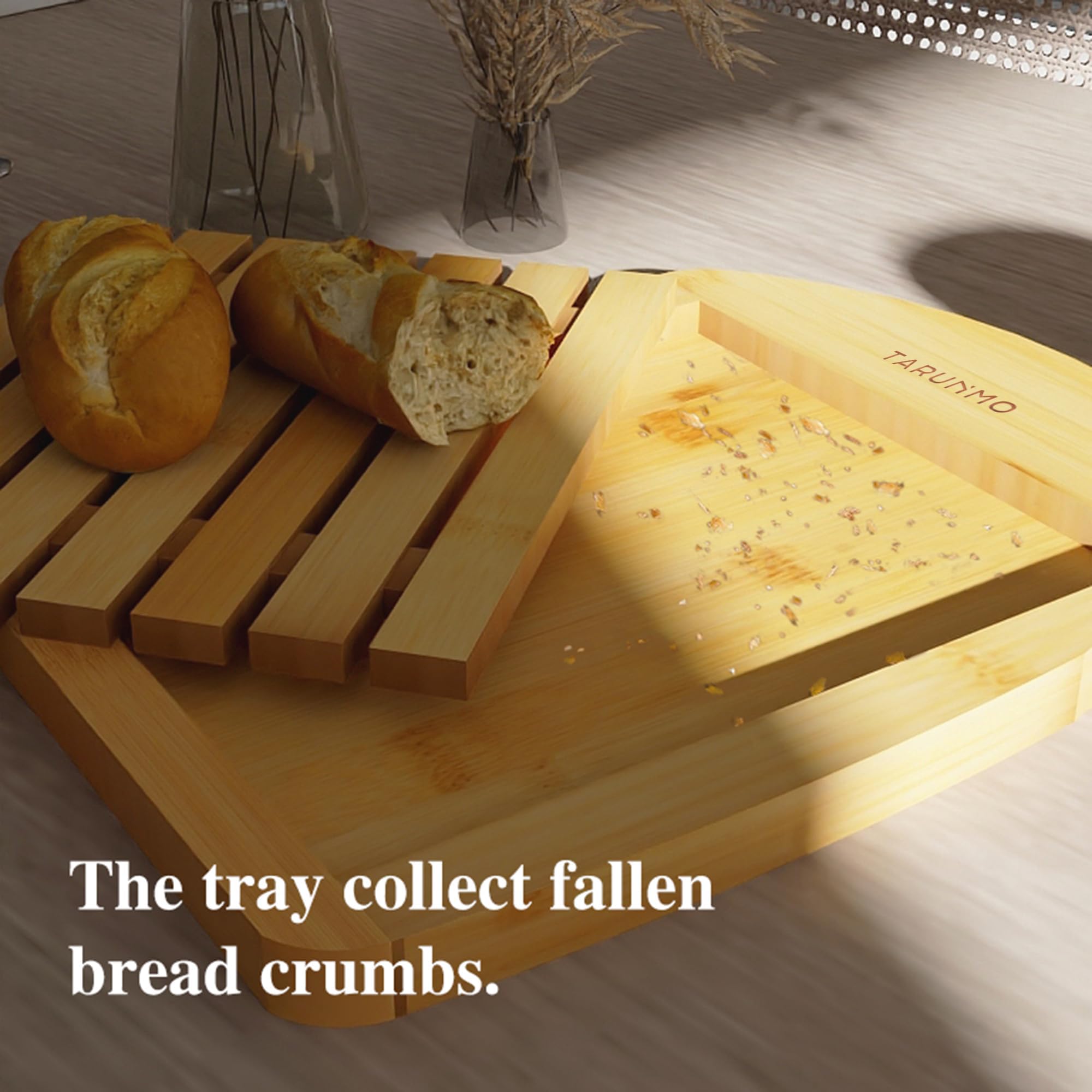 Tarunmo easy-clean bamboo board cleans by hand or dishwasher