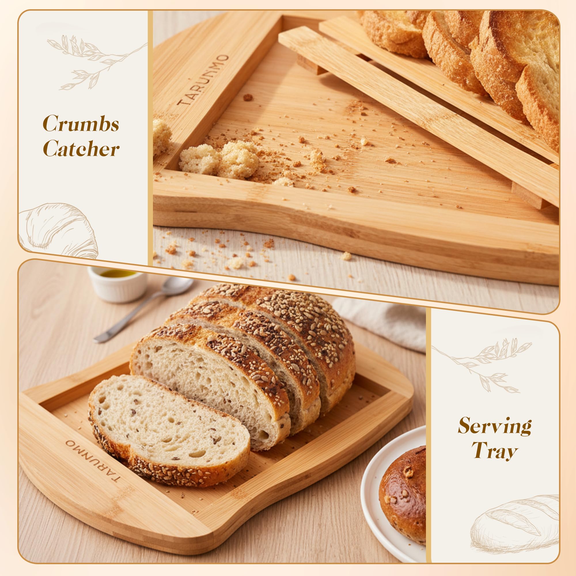 Tarunmo removable slotted panel cleans easily after bread cuts