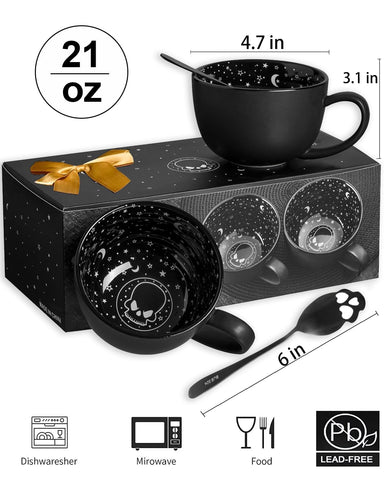 Taruzil gothic kitchen decor mug displayed on a counter or shelf.