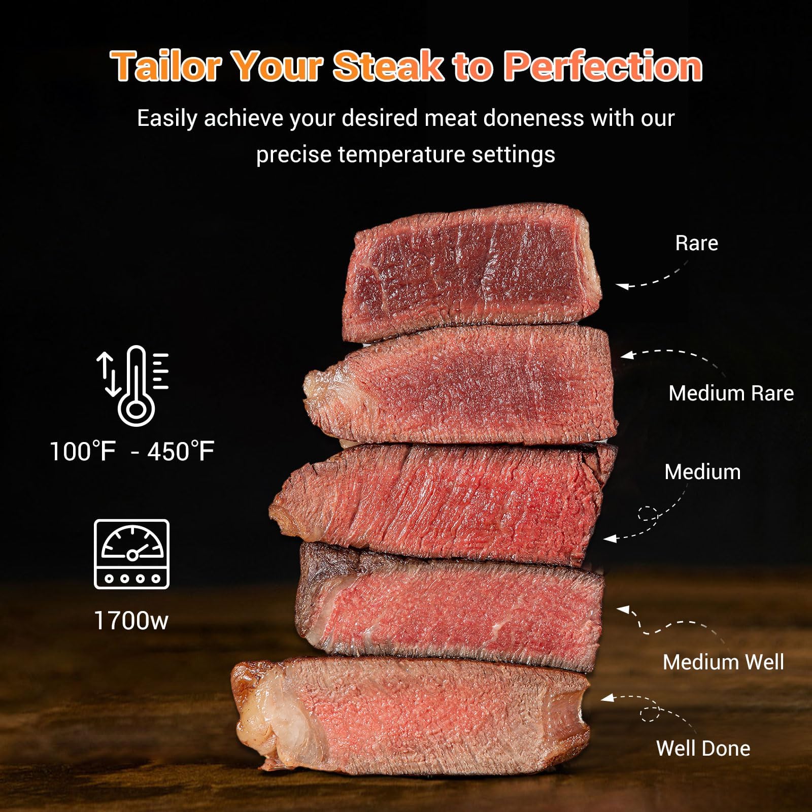 Tastee Ceramic Air Fryer 2-in-1 grill doubles as toast or grill.
