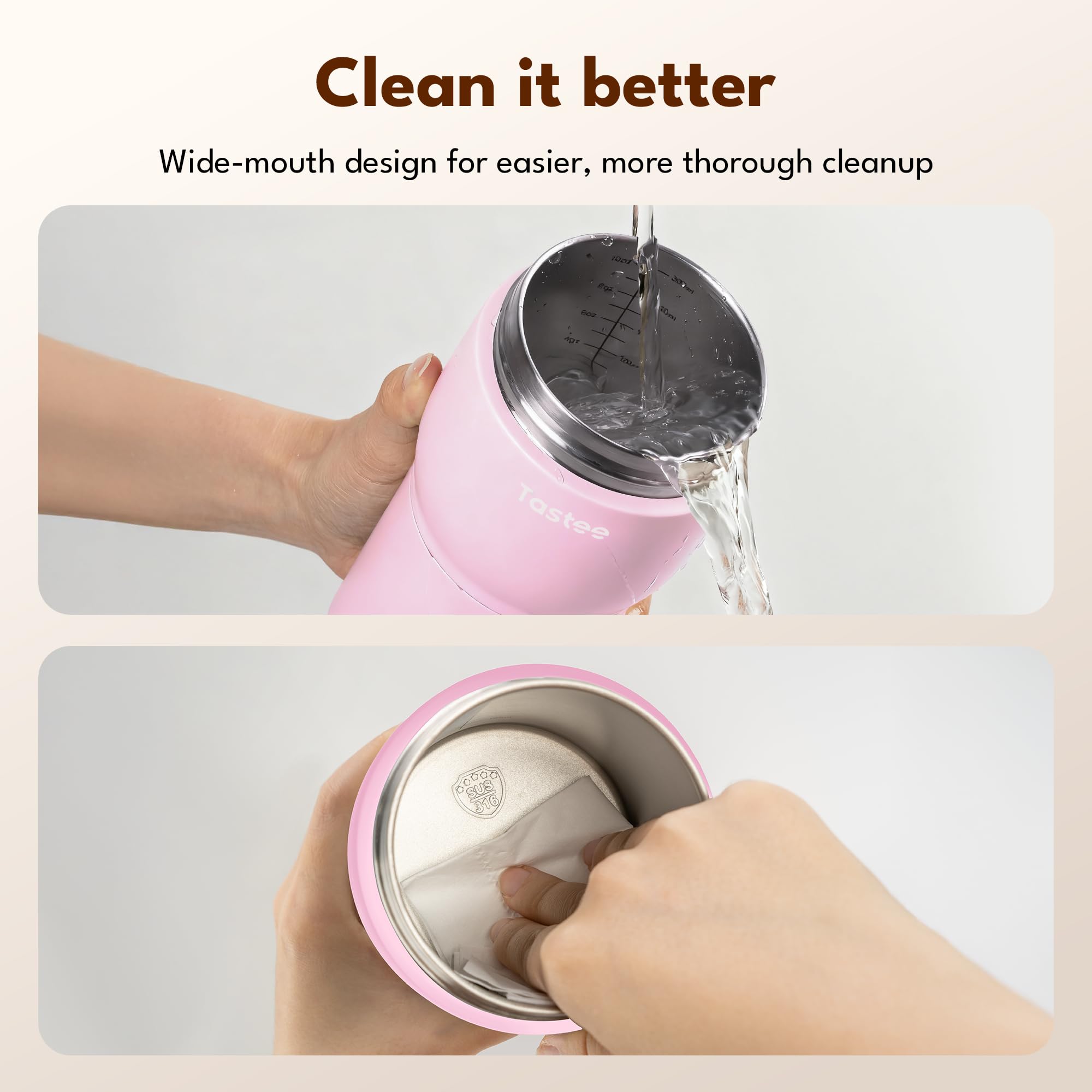 Tastee compact travel mug ideal for office and outdoors.